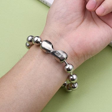 304 Stainless Steel Ball Chain Bracelets(X-BJEW-G618-03P)-6