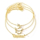 3 bracelets de cheville en alliage de strass(AJEW-S083-01G-02)-1