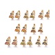 Радужные сверкающие кубические циркониевые серьги-кольца для девочек и женщин(EJEW-H126-27G)-1