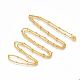 Brass Coated Iron Curb Chain Necklace Making(MAK-T006-01G)-1