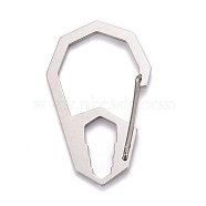 202 Stainless Steel Key Clasps, Stainless Steel Color, 53x33.5x7mm, Hole: 5.5x19.5mm(STAS-F268-06P)