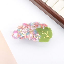 Cute Grape Cellulose Acetate Large Claw Hair Clips, Hair Accessories for Girls Women, Hot Pink, 46x93x53mm(PW-WG30057-01)