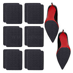 Rubber Self-adhesive Anti-Slip Shoe Bottom Pads, Rectangle, Black, 99x84x3mm(FIND-WH0128-36A)