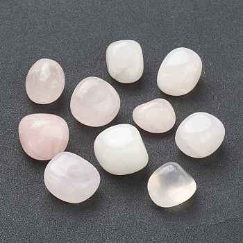 Natural Rose Quartz Beads, for Wire Wrapped Pendants Making, No Hole/Undrilled, Nuggets, Tumbled Stone, Healing Stones for 7 Chakras Balancing, Crystal Therapy, Vase Filler Gems, 21~27.5x19~23x12~21mm