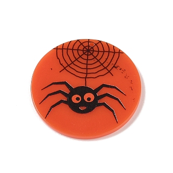 Printed Transparent Acrylic Pendants, Spider, 35x2mm, Hole: 1.4mm