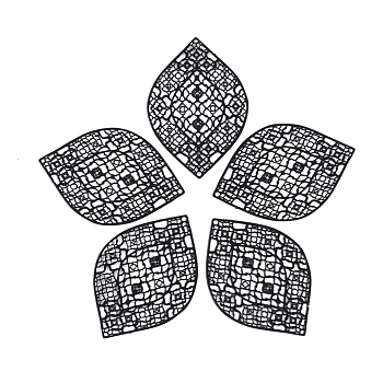 430 Stainless Steel Filigree Pendants, Spray Painted, Etched Metal Embellishments, Leaf, Black, 41x28x0.5mm, Hole: 1mm