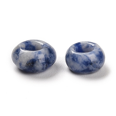Natural Blue Spot Jasper European Beads(G-R488-02B)-2