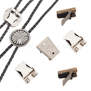 6Pcs 6 Styles Iron Bolo Tie Slide Clasp(IFIN-NB0001-49)-4