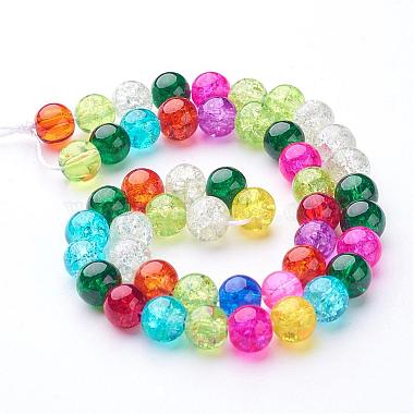 Crackle Glass Beads Strands(GGM003)-3