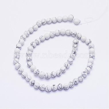 Synthetic Howlite Bead Strands(G-F425-37-6mm)-2