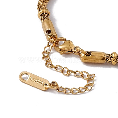 316 Stainless Steel Round Mesh Chain Bracelet for Men Women(BJEW-G655-05G)-3