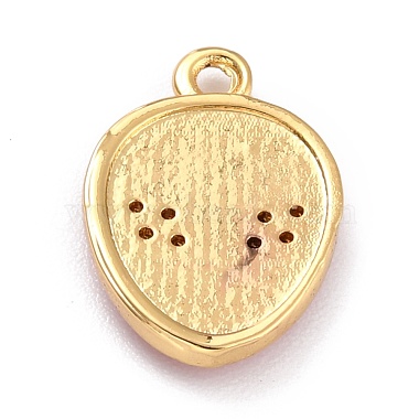 Pendentifs en zircon cubique transparent en laiton plaqué or(ZIRC-L097-031C-G)-3