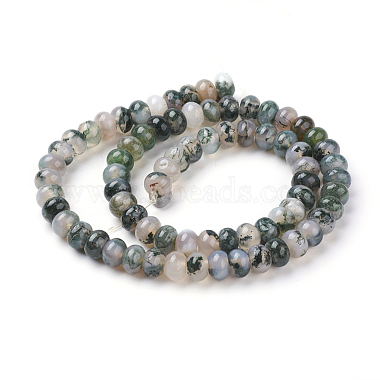 Chapelets de perles en agate mousse naturelle(G-G731-08-8mm)-2