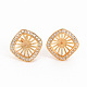 Brass Micro Pave Clear Cubic Zirconia Stud Earring Findings(KK-S356-247-NF)-1