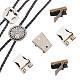 6Pcs 6 Styles Iron Bolo Tie Slide Clasp(IFIN-NB0001-49)-4