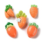 Opaque Resin Cabochons, Carrot, Orange, 15.5~18x9~11.5x6~8mm(RESI-K043-32)