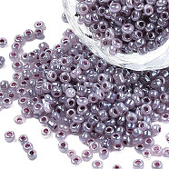 Glass Seed Beads, Ceylon, Round, Rosy Brown, 2mm, Hole: 1mm, about 30000pcs/pound(SEED-A011-2mm-148)