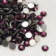 Glass Flat Back Rhinestone, Grade A, Back Plated, Faceted, Half Round, Amethyst, SS8, 2.3~2.4mm, 1440pcs/bag(RGLA-C002-SS8-204)