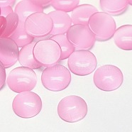 Cat Eye Cabochons, Half Round, Pearl Pink, 6x2mm(CE-J002-6mm-12)