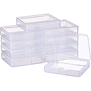 Transparent Plastic Bead Containers, Cuboid, Clear, 7.3x6.4x1.6cm(CON-BC0004-46)