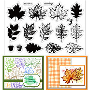 Custom PVC Plastic Clear Stamps, for DIY Scrapbooking, Photo Album Decorative, Cards Making, Leaf Pattern, 160x110x3mm(DIY-WH0448-0018)