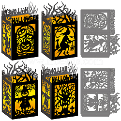 Halloween Lantern Carbon Steel Cutting Dies Stencils, for DIY Scrapbooking, Photo Album, Decorative Embossing Paper Card, Stainless Steel Color, Branch, 122x150x0.8mm, 2pcs/set(DIY-WH0309-1234)