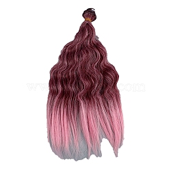 PP Instant Noodle Curly Hairstyle Doll Wig Hair, for DIY Girl BJD Makings Accessories, Coconut Brown, 1000x250mm(PW-WG77012-03)