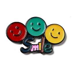 Opaque Resin Cabochons, Cartoon Smiling Face Cabochons, Colorful, Round, 28x43.5x3mm(CRES-D021-01C)