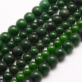 Natural Taiwan Jade Beads Strands, Round, 8~8.5mm, Hole: 0.7mm, about 48pcs/strand, 15.75 inch(40cm)