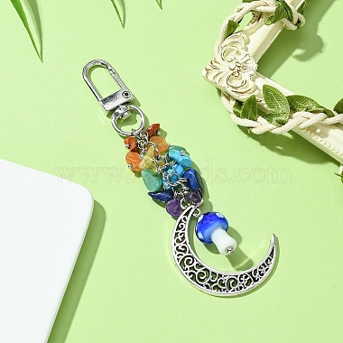 Décoration pendentif en alliage de lune(HJEW-JM01393-03)-3