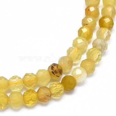 Chapelets de perles en opale jaune naturelle(G-O180-05A)-3