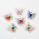 Handmade Lampwork Glass Butterfly Pendants(LAMP-R106-M1-B)-1