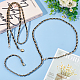 2Pcs 2 Style Aluminum Link Chain Belts with Round & Heart Charms(AJEW-FG0002-89)-4