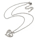 Ожерелья с подвеской в виде сердца из латуни с цирконием ко Дню матери(NJEW-R263-03A-P)-2