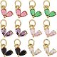 12 Pcs 6 Colors Rack Plating Brass Cubic Zirconia Charms(KK-FH0002-98)-1