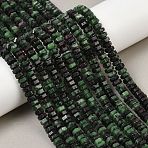 Natural Ruby in Zoisite Beads Strands, Faceted, Hexagon, 6x6x3mm, Hole: 0.8mm, about 108pcs/strand, 14.72~14.80''(37.4~37.6cm)(G-G317-A21-3X6MM)