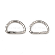 304 Stainless Steel D Rings/Triangle Rings, Buckle Clasps, For Webbing, Strapping Bags, Garment Accessories, Stainless Steel Color, 13.5x9.6x1.5mm(STAS-A093-04P)