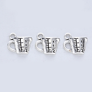 Tibetan Style Alloy Pendants, Cadmium Free & Lead Free, Measuring Cup, Antique Silver, 13.5x14.5x4mm, Hole: 2mm, about 568pcs/500g(TIBE-R316-094AS-RS)