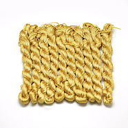 Braided Polyester Cords, Dark Goldenrod, 1mm, about 28.43 yards(26m)/bundle, 10 bundles/bag(OCOR-Q039-064)