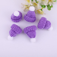 Polyester Doll Woolen Hat, for Accessories Decorate Doll, Purple, 60x43x12.5mm(DOLL-PW0001-194M)