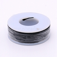 Matte Round Aluminum Wire, with Spool, Black, 1.2mm, 16m/roll(AW-G001-M-1.2mm-10)