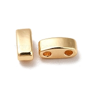 Brass Connector Charms, 2-Hole, Pig Nose Links, Real 18K Gold Plated, 5x2x2mm, Hole: 0.8mm(KK-M233-02G)
