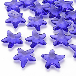 Transparent Acrylic Beads, Star, Medium Purple, 28.5x29.5x7.5mm, Hole: 1.8mm, about 189pcs/500g(TACR-S154-58B-936)