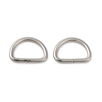 304 Stainless Steel D Rings/Triangle Rings, Buckle Clasps, For Webbing, Strapping Bags, Garment Accessories, Stainless Steel Color, 13.5x9.6x1.5mm