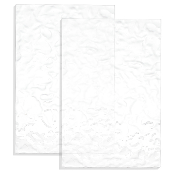 Bumpy Acrylic Boards, Water Ripple Display Pedestals for Jewelry, Photo Props, Clear, Rectangle, 15.1x10x0.45cm