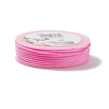 Braided Nylon Threads, Dyed, Knotting Cord, for Chinese Knotting, Crafts and Jewelry Making, Pearl Pink, 1.5mm, about 13.12 Yards(12m)/Roll