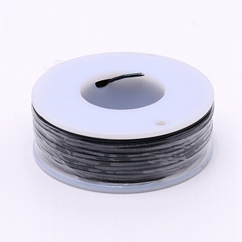Matte Round Aluminum Wire, with Spool, Black, 1.2mm, 16m/roll
