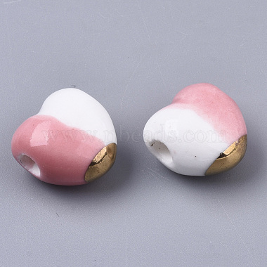Perles de porcelaine à la main à deux tons(PORC-S501-023)-3