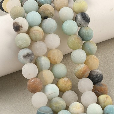 Natural Flower Amazonite Beads Strands(G-G692-01F-10mm)-10