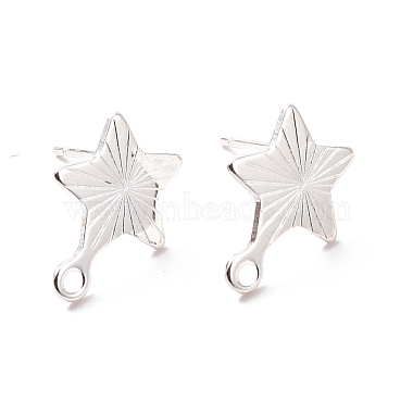 925 Sterling Silver Plated Star 201 Stainless Steel Stud Earring Findings